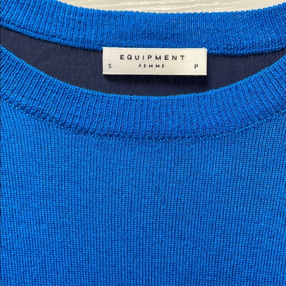 Equipment blue silk back sweater - Picture 2 of 3